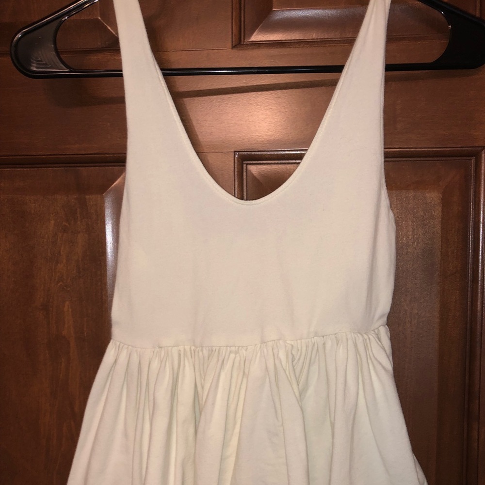 White Peplum Ruffled Top